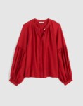 Madewell shirred balloon-sleeve top (talla XS flojita)