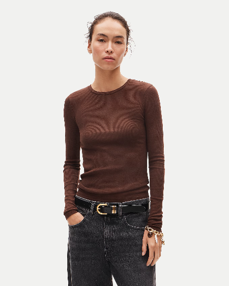 J.CREW Perfect rib long-sleeve T-shirt (talla small)