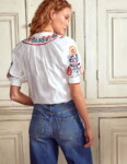 BODEN Bea Linen Top (talla small)