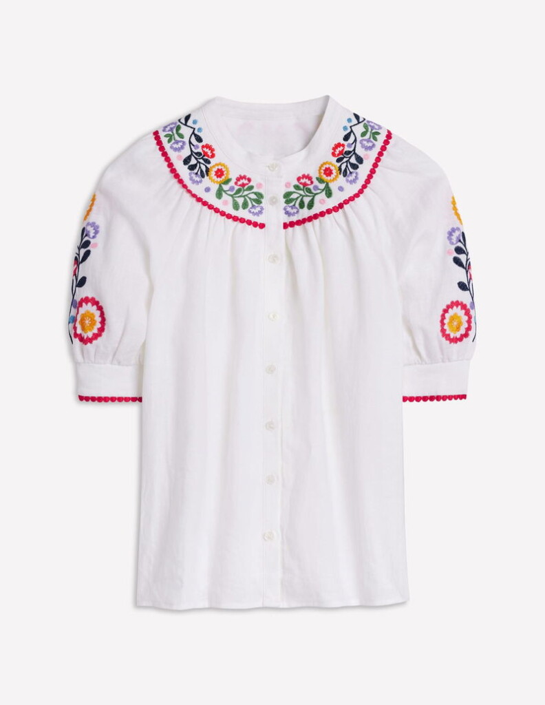 BODEN Bea Linen Top (talla small)