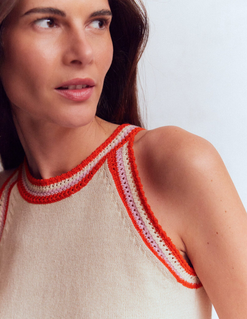 Saffron Crochet Racer Tank BODEN (talla small)