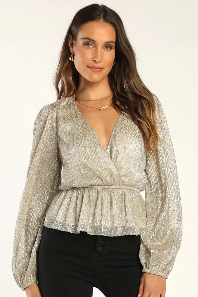 Ba&sh Caitlin top gold (talla small)