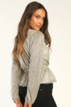 Ba&sh Caitlin top gold (talla small)