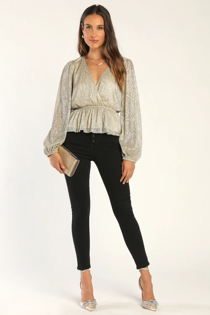 Ba&sh Caitlin top gold (talla small)