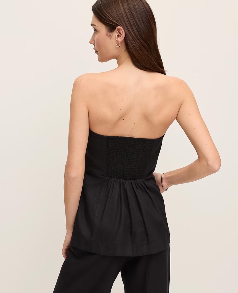 Strapless Linen Blend Tunic Top NUEVA Ann Taylor (talla XS)
