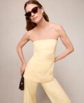 Strapless Linen Blend Tunic Top NUEVA Ann Taylor (talla XS)